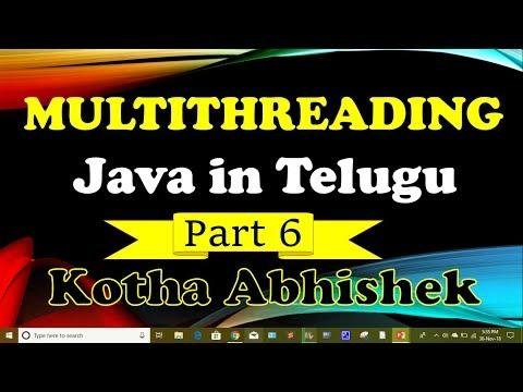 Multithreading in java part  in telugu by Kotha Abhishek - Chintu Tutorials thumbnail