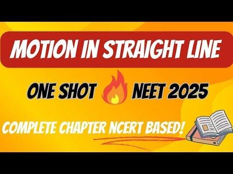 Motion in a straight line  NEET  CBSE physics class  One shot Full chapter NCERT based - neet in tamil thumbnail