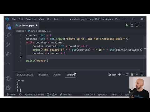 Python  Tutorial  while Loop Statements  Writing simple loops and avoiding infinite loops - Kris Jordan thumbnail