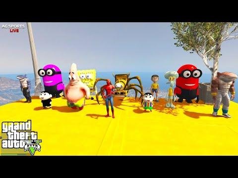 GTA V EPIC RAGDOLLS SPIDER MAN VS MINIONS FUNNY FAILS gta gtav shorts shortfeed gtaonline - AG Sports thumbnail