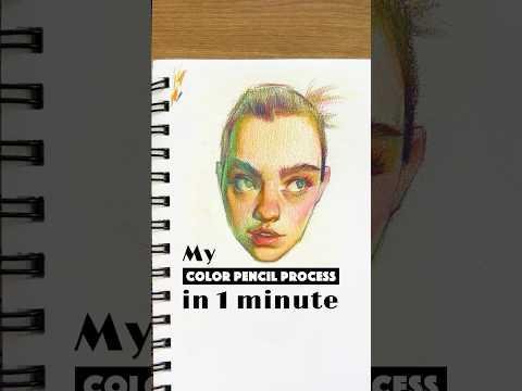 Some key points in my color pencil portrait process arttips artprocess speedpaint - Chris Hong Art thumbnail