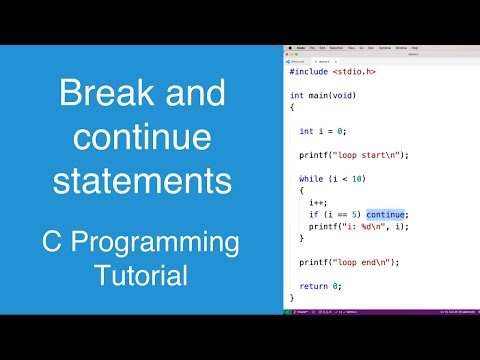 break and continue statements  C Programming Tutorial - Portfolio Courses thumbnail