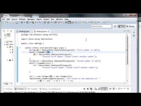 User interface input data validation Java Swing Video Tutorial  in English - edujava thumbnail