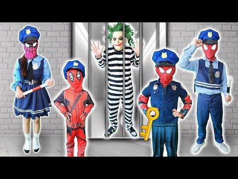 BAD GUYS Become Spiderman amp rescues JOKER from prison SpiderMan Into The SpiderVerse - Team Spiderman TV thumbnail