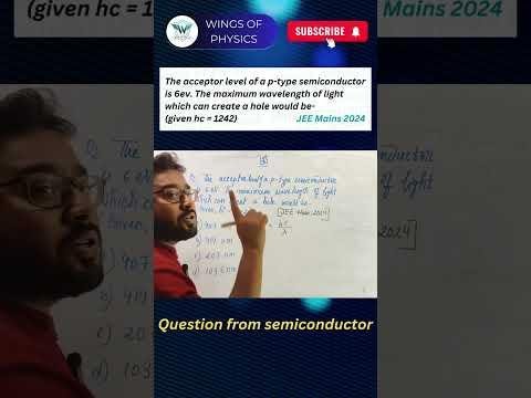 Solving JEE Mains PYQ from Semiconductor ytshorts trending - Wings of Physics thumbnail