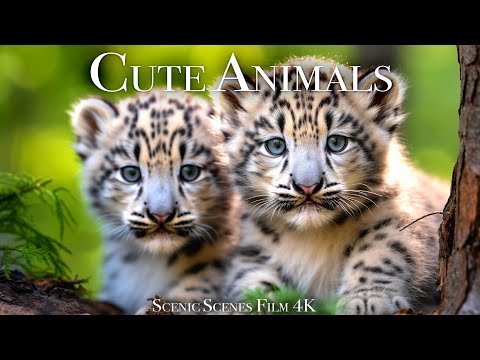 Cute Baby Animals K  Amazing World Of Young Animals  Scenic Relaxation Film - Scenic Scenes thumbnail