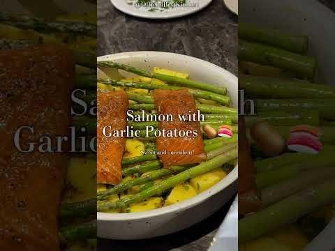 Salmon with Garlic Potatoes Go watch full video on our YouTube channel cooking  food recipe - Official Best Kitchen thumbnail