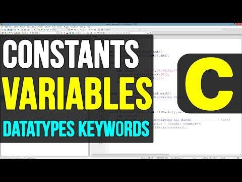 Constants Variables Data types Keywords in C Programming Language Tutorial - LearningLad thumbnail