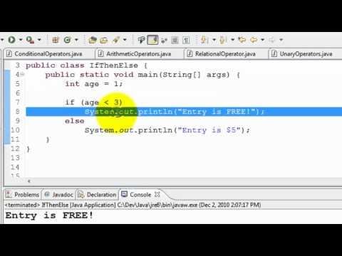 Java Tutorial  if then else and switch case statements - JavaTutorialTV thumbnail