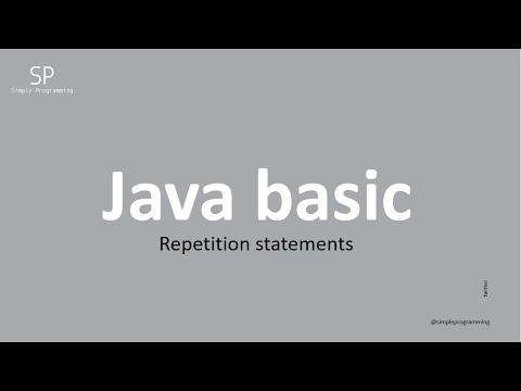 Java basic tutorial  Repetition statements   - Simple Programming thumbnail