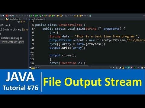 Java Tutorial   Java FileOutputStream Class Examples  Write in File - Programming For Beginners thumbnail