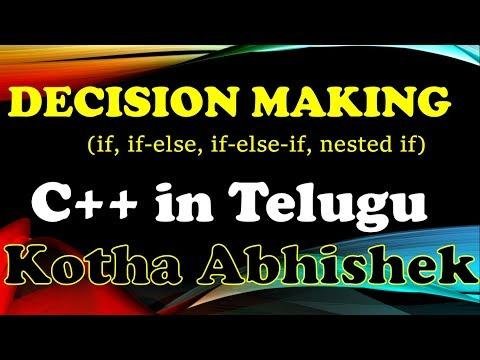 Decision Making using if statements in c in Telugu by Kotha Abhishek - Chintu Tutorials thumbnail