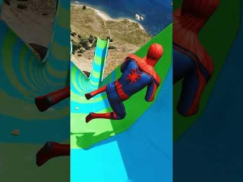 GTA  Water Ragdolls  SPIDERMAN JumpsFails ep Euphoria Physics spiderman euphoriaphysics - RedLancer thumbnail