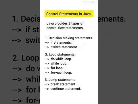 Control Statements in Java  Java Tutorial for Beginners  javatutorial shorts - Saunvis Tech thumbnail